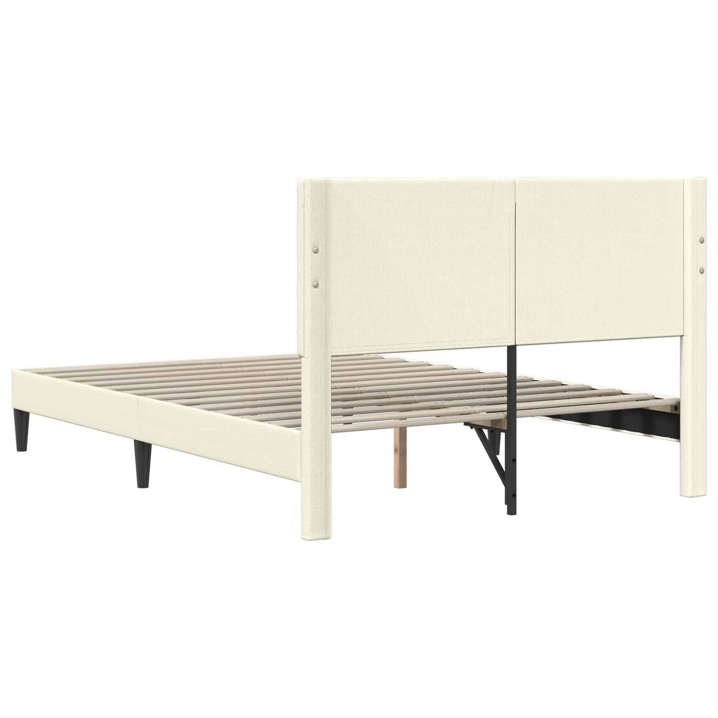 Struttura del letto Crema 120 x 200 cm Tessuto in Cords | homemem39