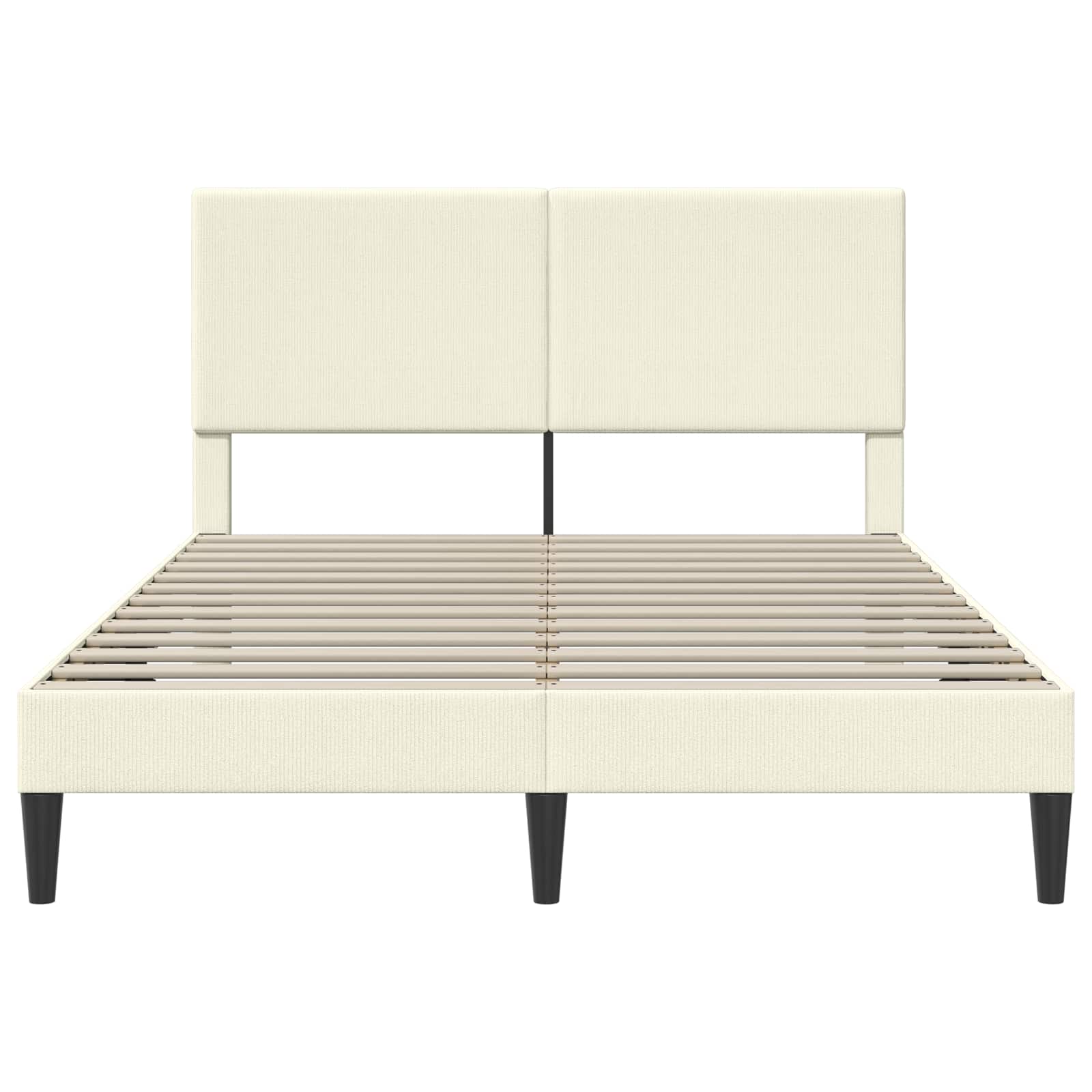 Struttura del letto Crema 120 x 200 cm Tessuto in Cords | homemem39