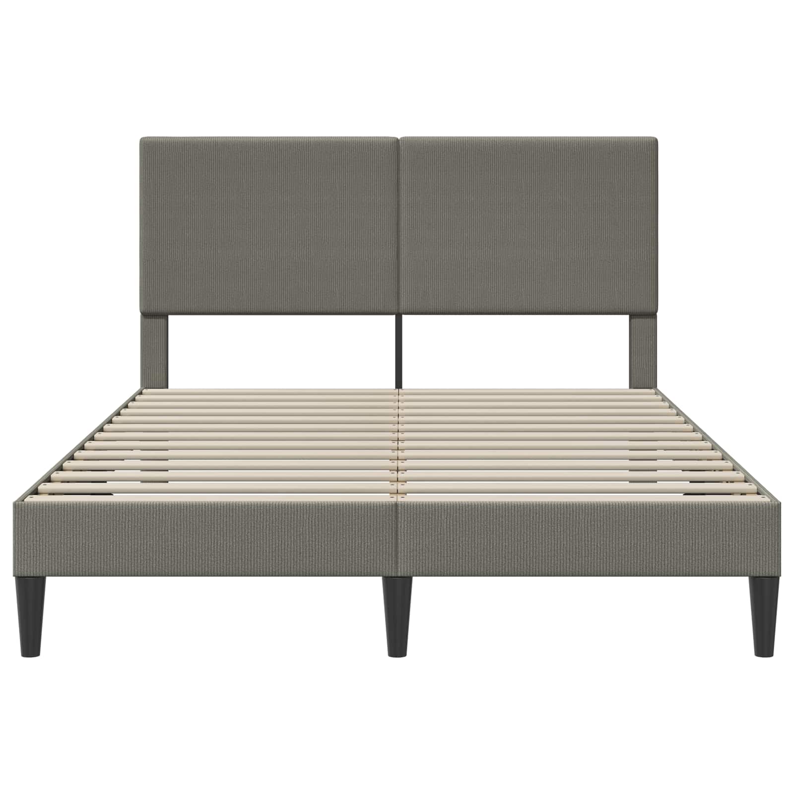 Struttura del letto Grigio Chiaro 140 x 190 cm Tessuto in Cords | homemem39