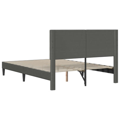 Struttura del letto Grigio Scuro 140 x 190 cm Tessuto in Cords | homemem39