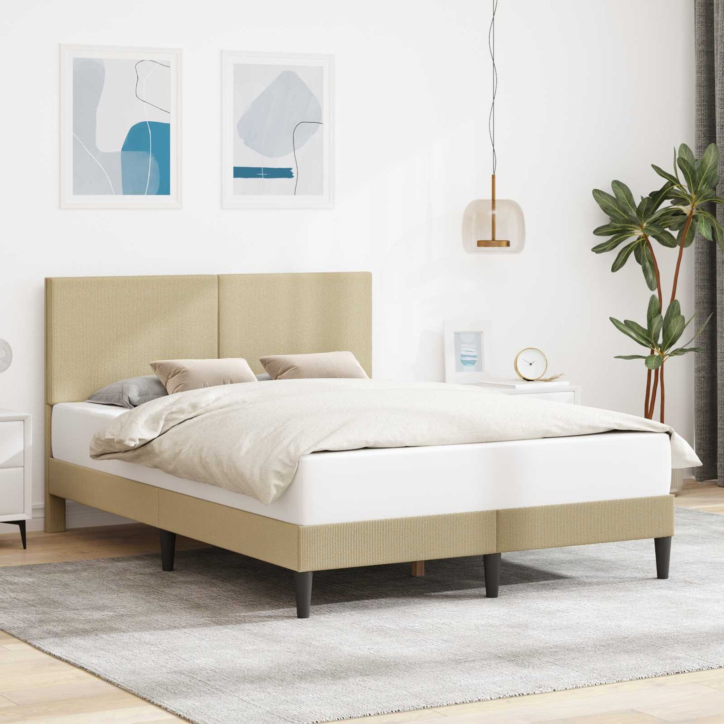 Struttura del letto Grigio Verde Chiaro 140 x 190 cm | homemem39