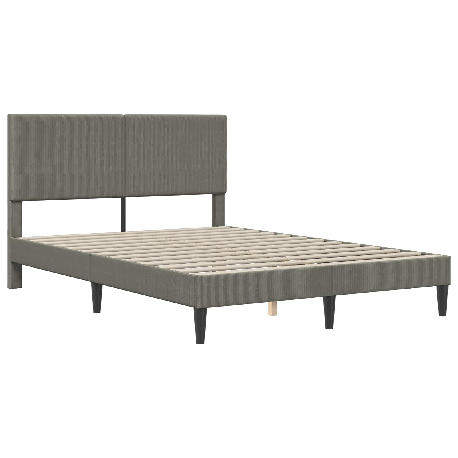 Struttura del letto Grigio Chiaro 140 x 200 cm Tessuto in Cords | homemem39