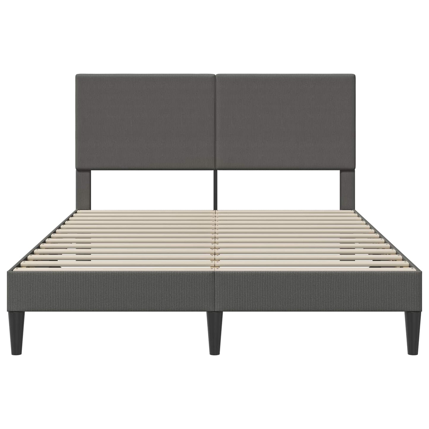 Struttura del letto Grigio Scuro 140 x 200 cm Tessuto in Cords | homemem39