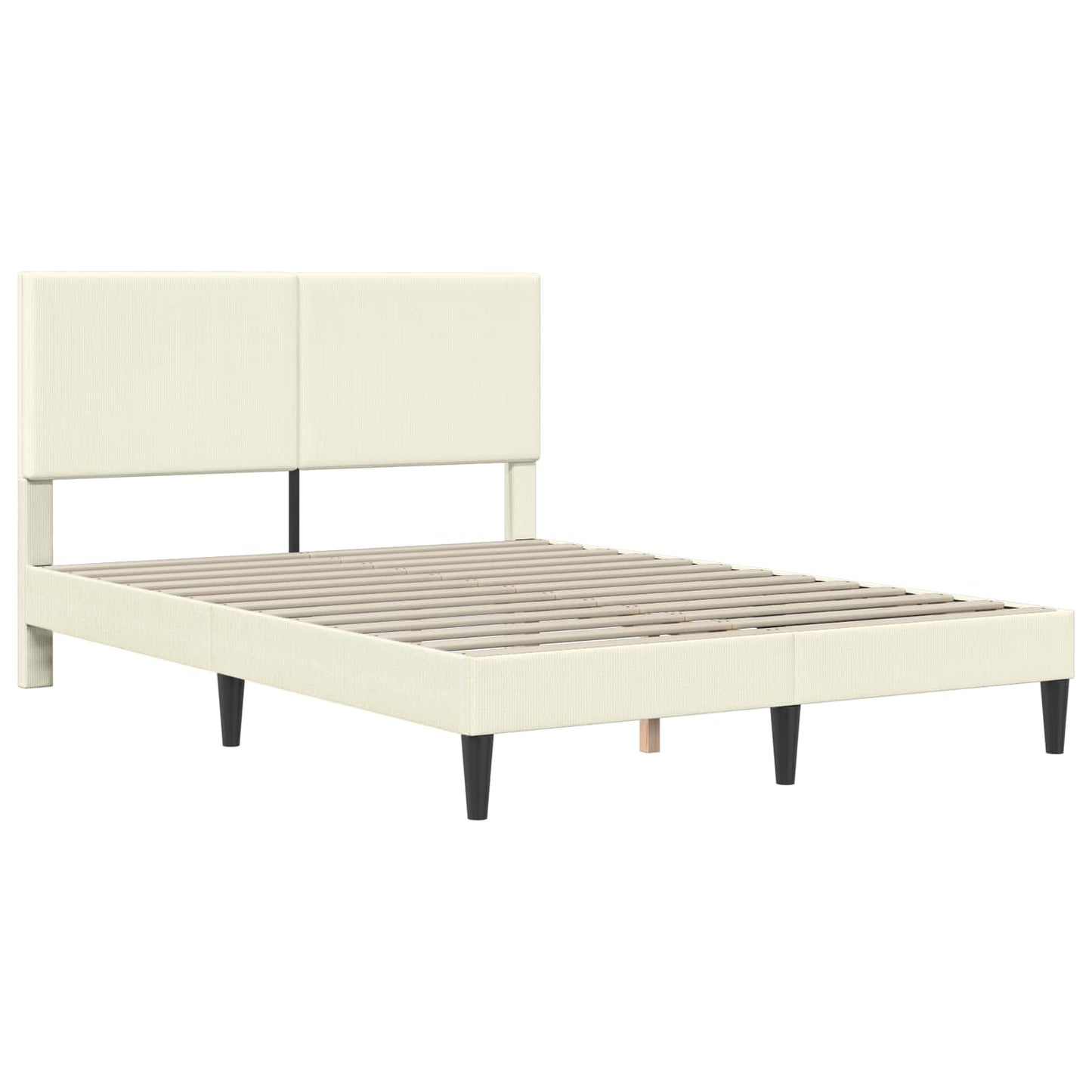 Struttura del letto Crema 160 x 200 cm Tessuto in Cords | homemem39