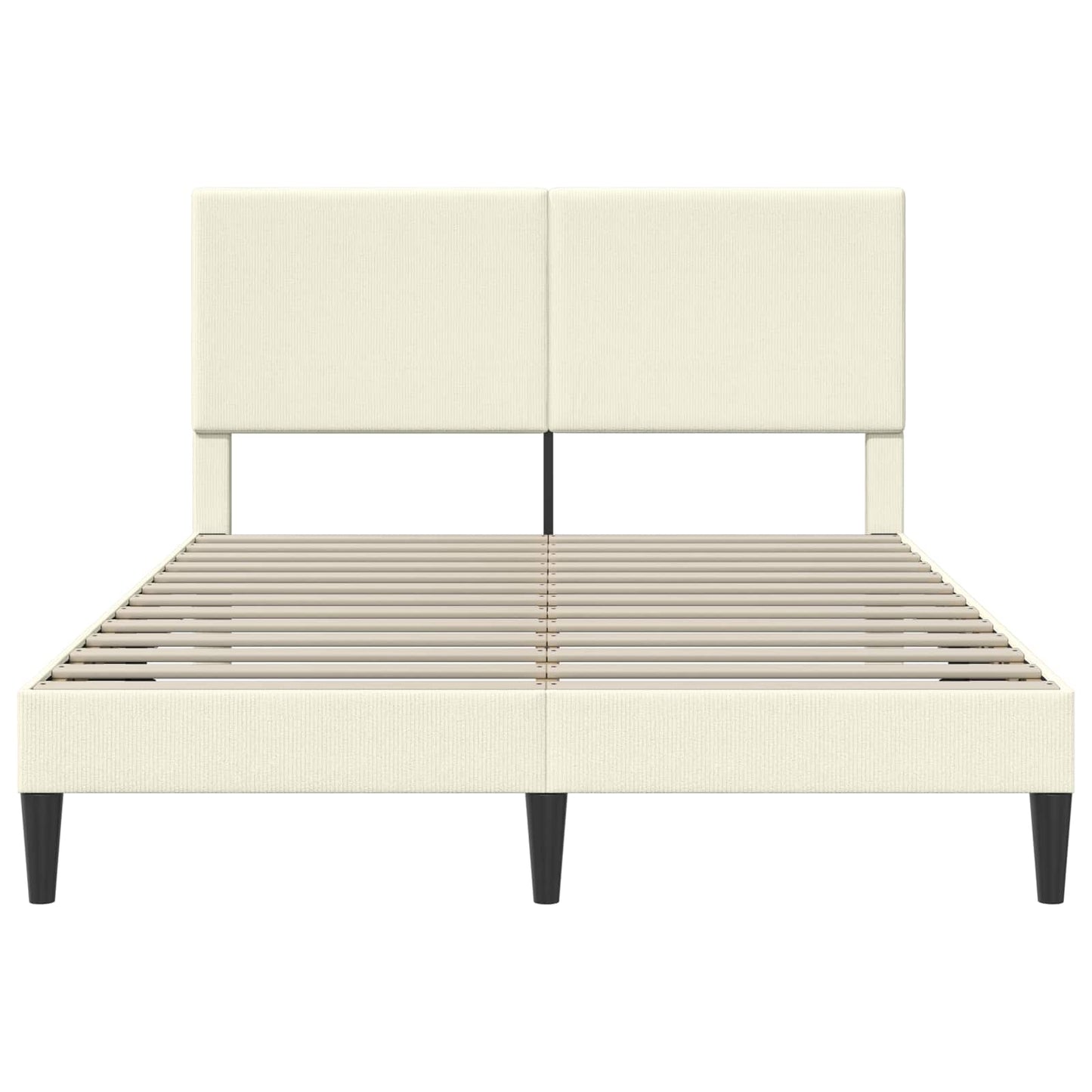 Struttura del letto Crema 160 x 200 cm Tessuto in Cords | homemem39