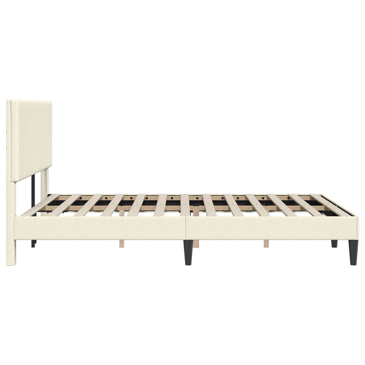 Struttura del letto Crema 160 x 200 cm Tessuto in Cords | homemem39