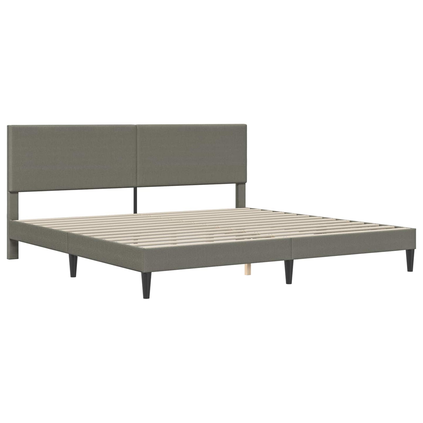 Struttura del letto Grigio Chiaro 180 x 200 cm Tessuto in Cords