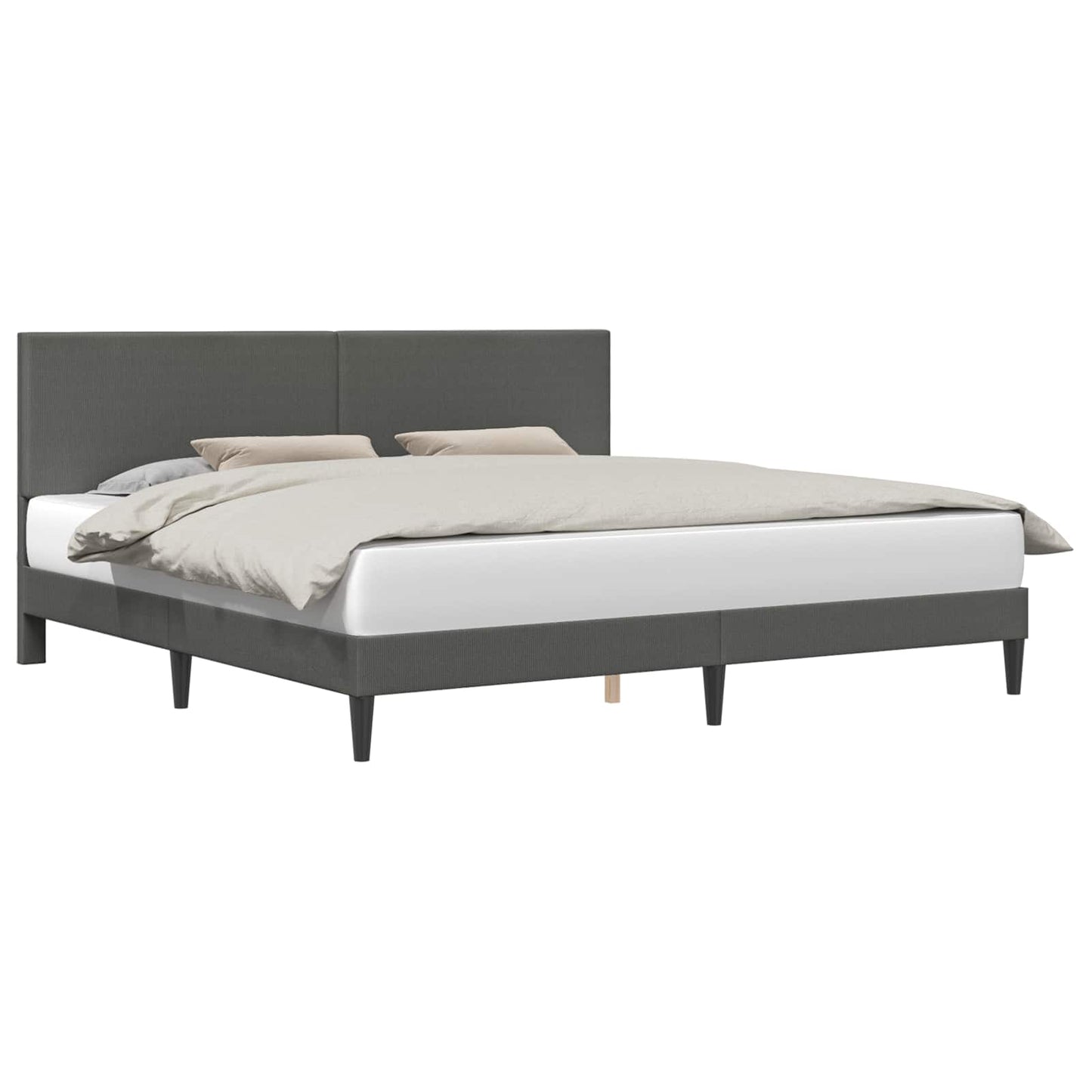 Struttura del letto Grigio Scuro 180 x 200 cm Tessuto in Cords