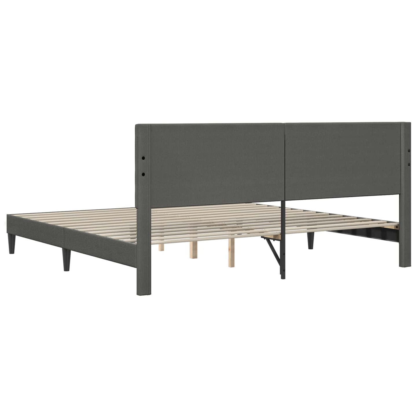 Struttura del letto Grigio Scuro 180 x 200 cm Tessuto in Cords