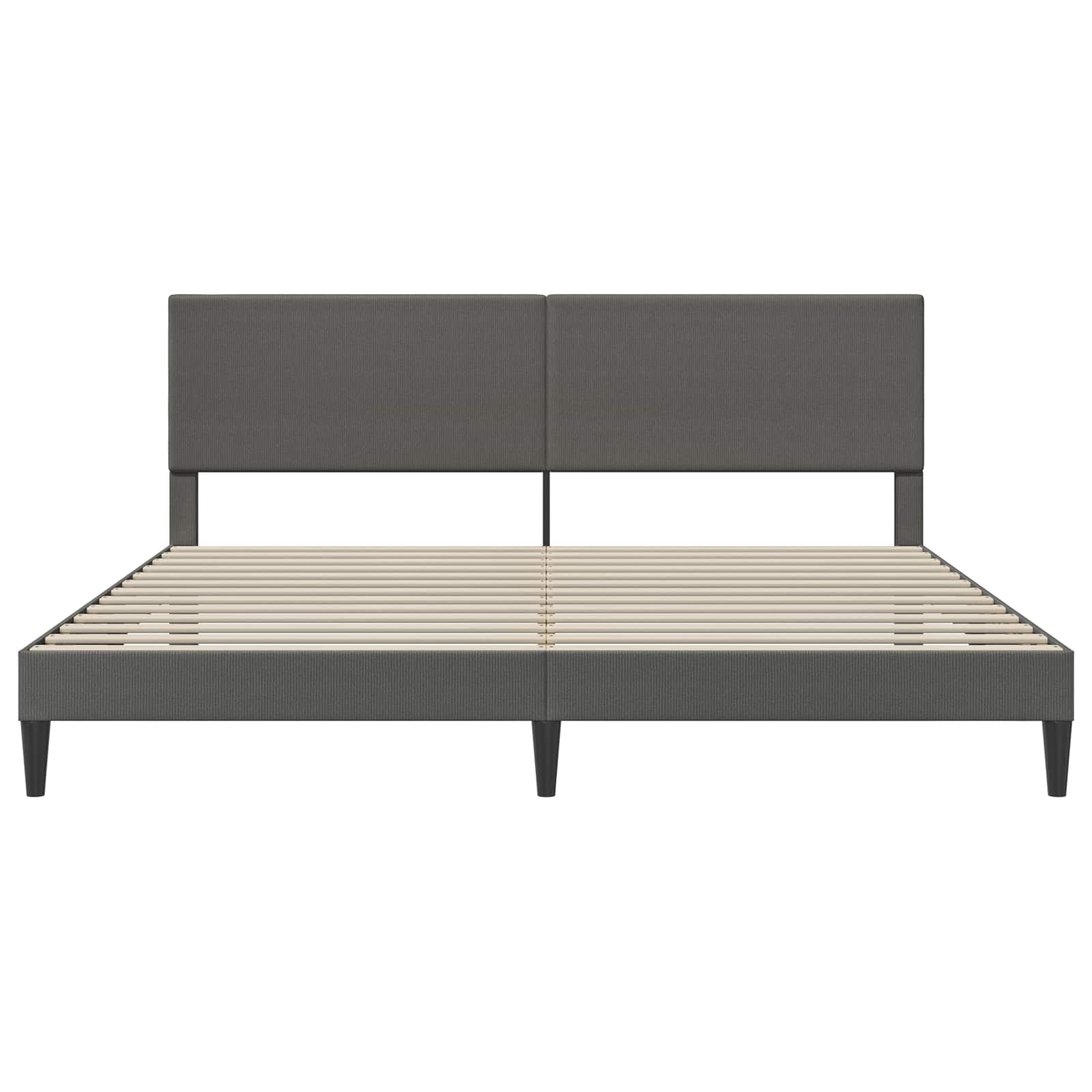 Struttura del letto Grigio Scuro 180 x 200 cm Tessuto in Cords | homemem39