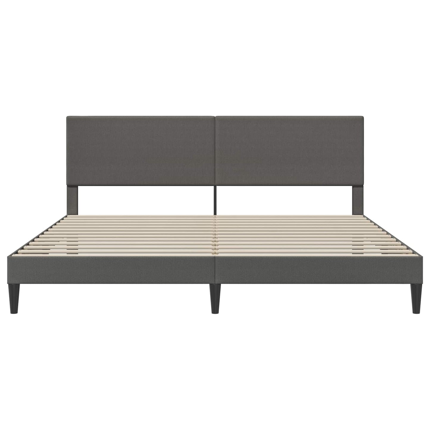 Struttura del letto Grigio Scuro 180 x 200 cm Tessuto in Cords