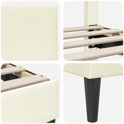 Struttura del letto Crema 180 x 200 cm Tessuto in Cords