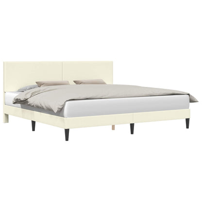 Struttura del letto Crema 180 x 200 cm Tessuto in Cords