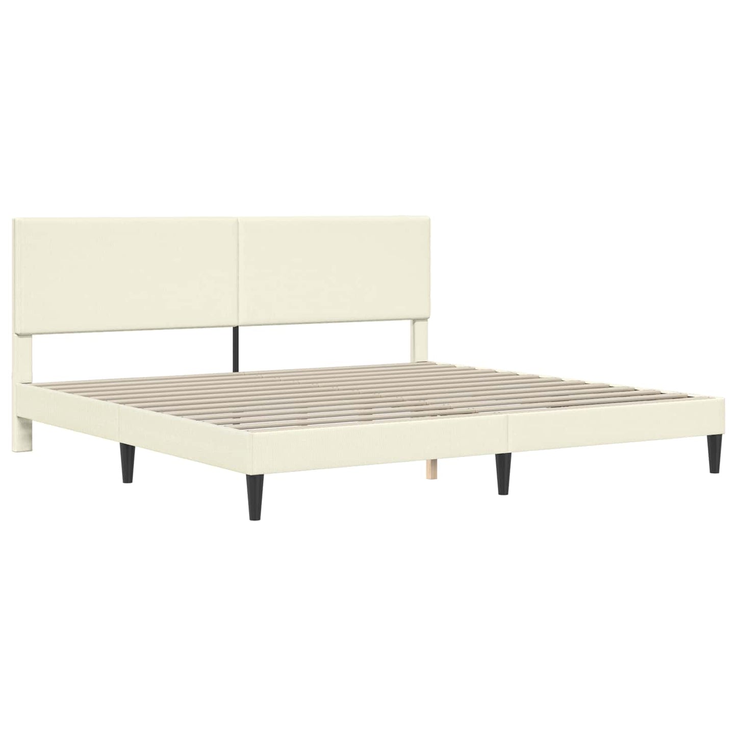 Struttura del letto Crema 180 x 200 cm Tessuto in Cords