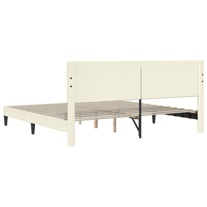 Struttura del letto Crema 180 x 200 cm Tessuto in Cords