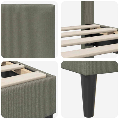 Struttura del letto Grigio Chiaro 200 x 200 cm Tessuto in Cords | homemem39
