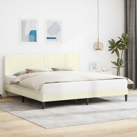 Struttura del letto Crema 200 x 200 cm Tessuto in Cords