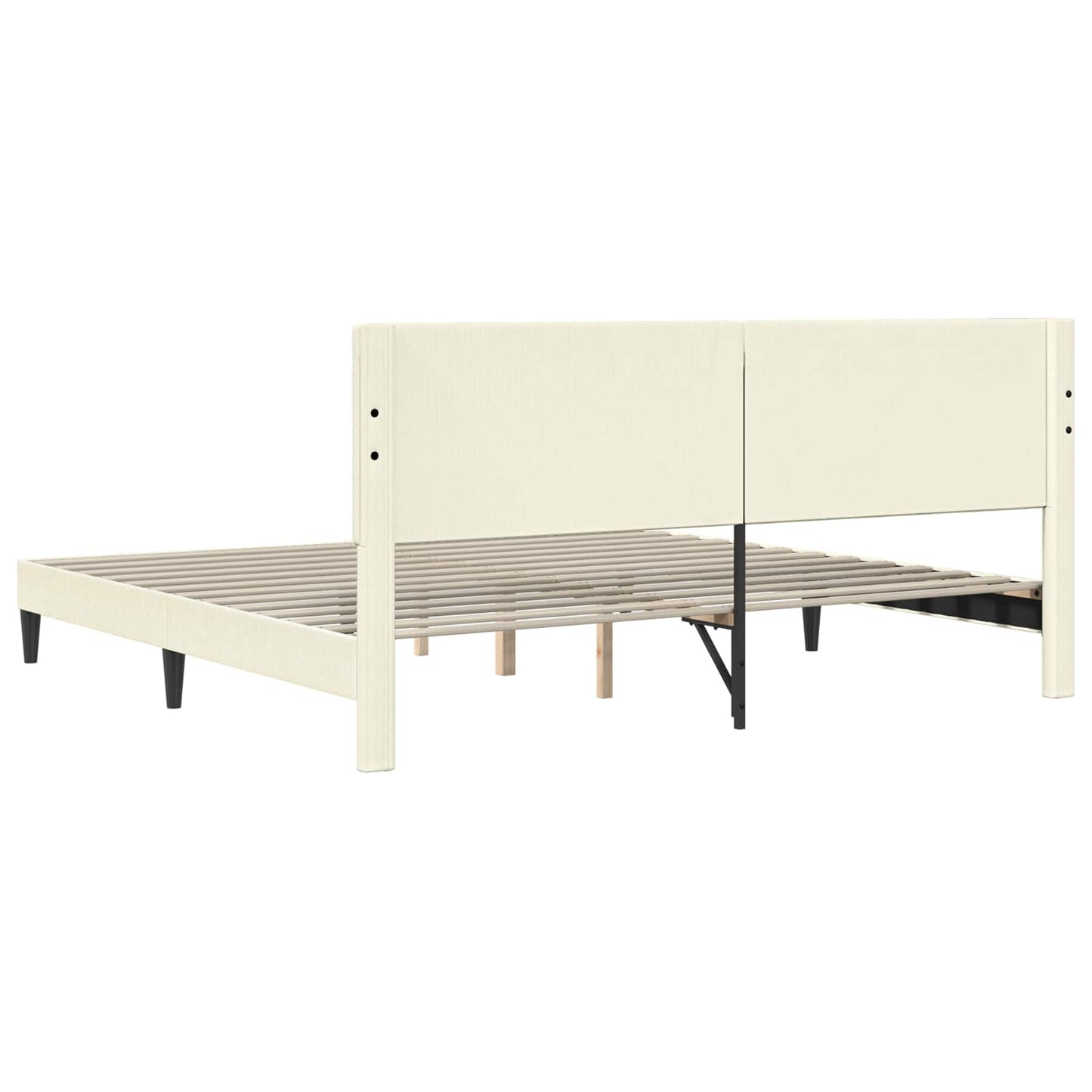 Struttura del letto Crema 200 x 200 cm Tessuto in Cords - homemem39