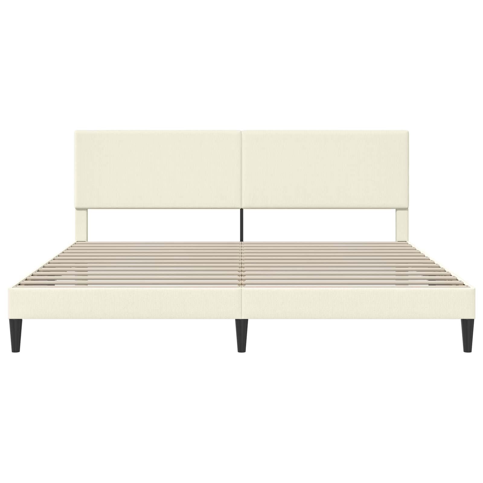 Struttura del letto Crema 200 x 200 cm Tessuto in Cords - homemem39