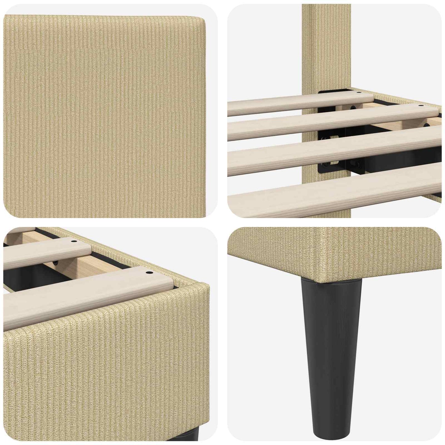 Struttura del letto Grigio Verde Chiaro 200 x 200 cm - homemem39