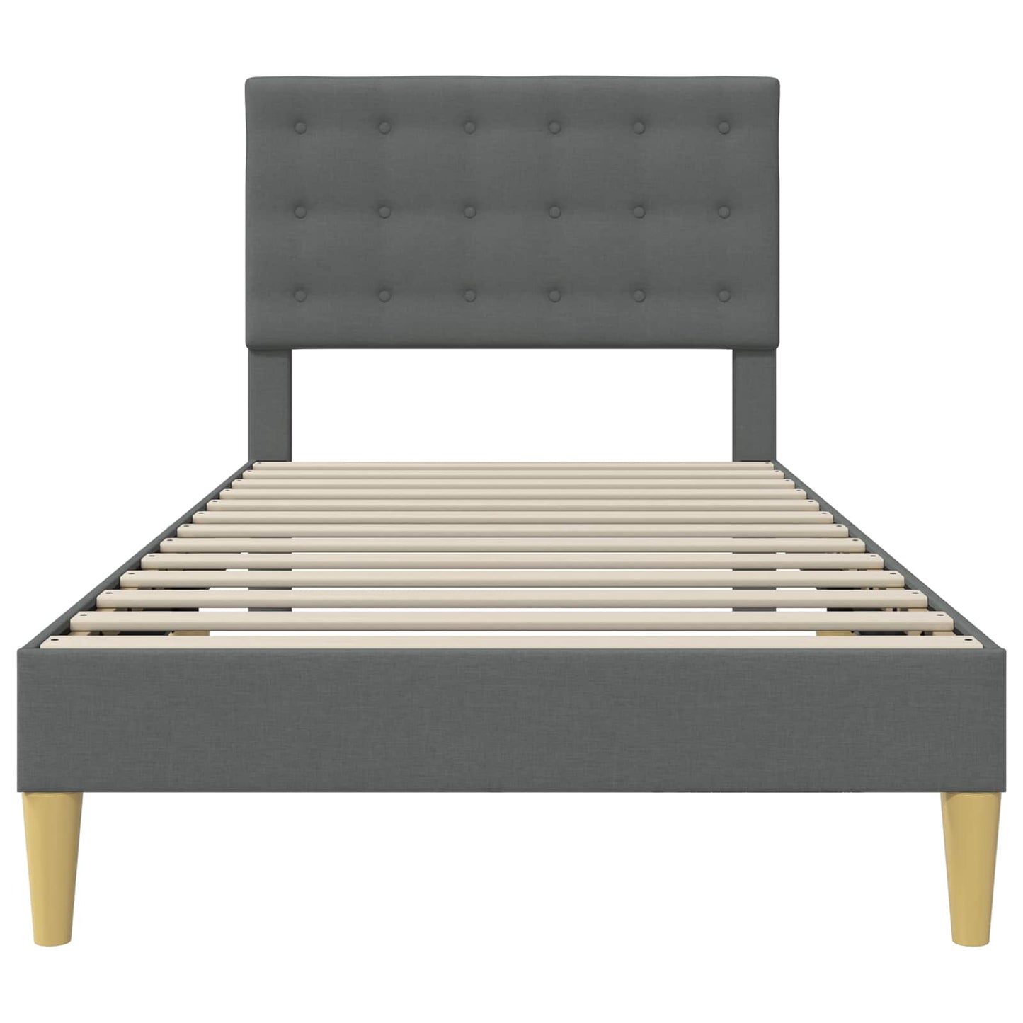 Struttura del letto Grigio Scuro 80 x 200 cm Tessuto