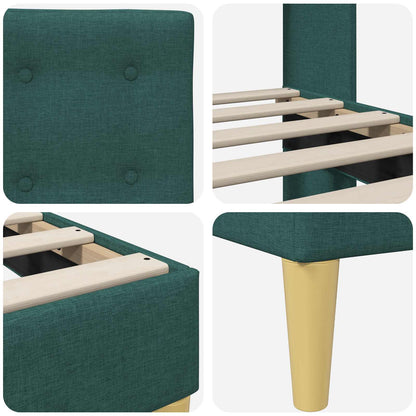 Struttura del letto Verde Scuro 80 x 200 cm Tessuto | homemem39