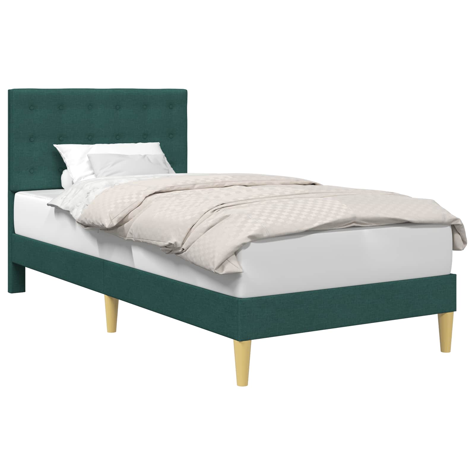 Struttura del letto Verde Scuro 80 x 200 cm Tessuto | homemem39