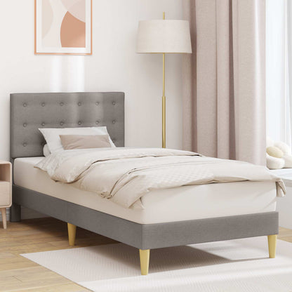 Struttura del letto con testiera Tortora 80 x 200 cm Tessuto | homemem39