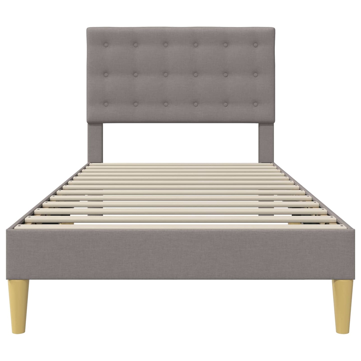 Struttura del letto con testiera Tortora 80 x 200 cm Tessuto | homemem39