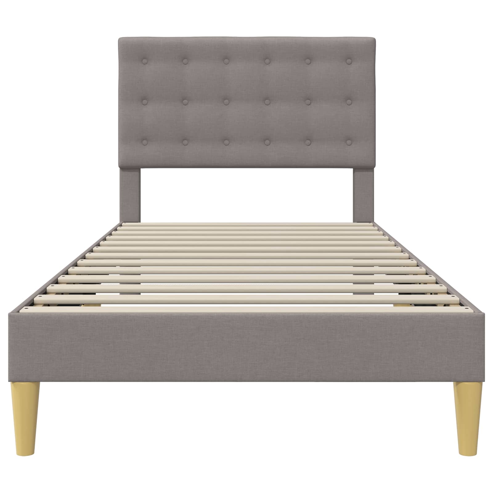 Struttura del letto con testiera Tortora 80 x 200 cm Tessuto | homemem39