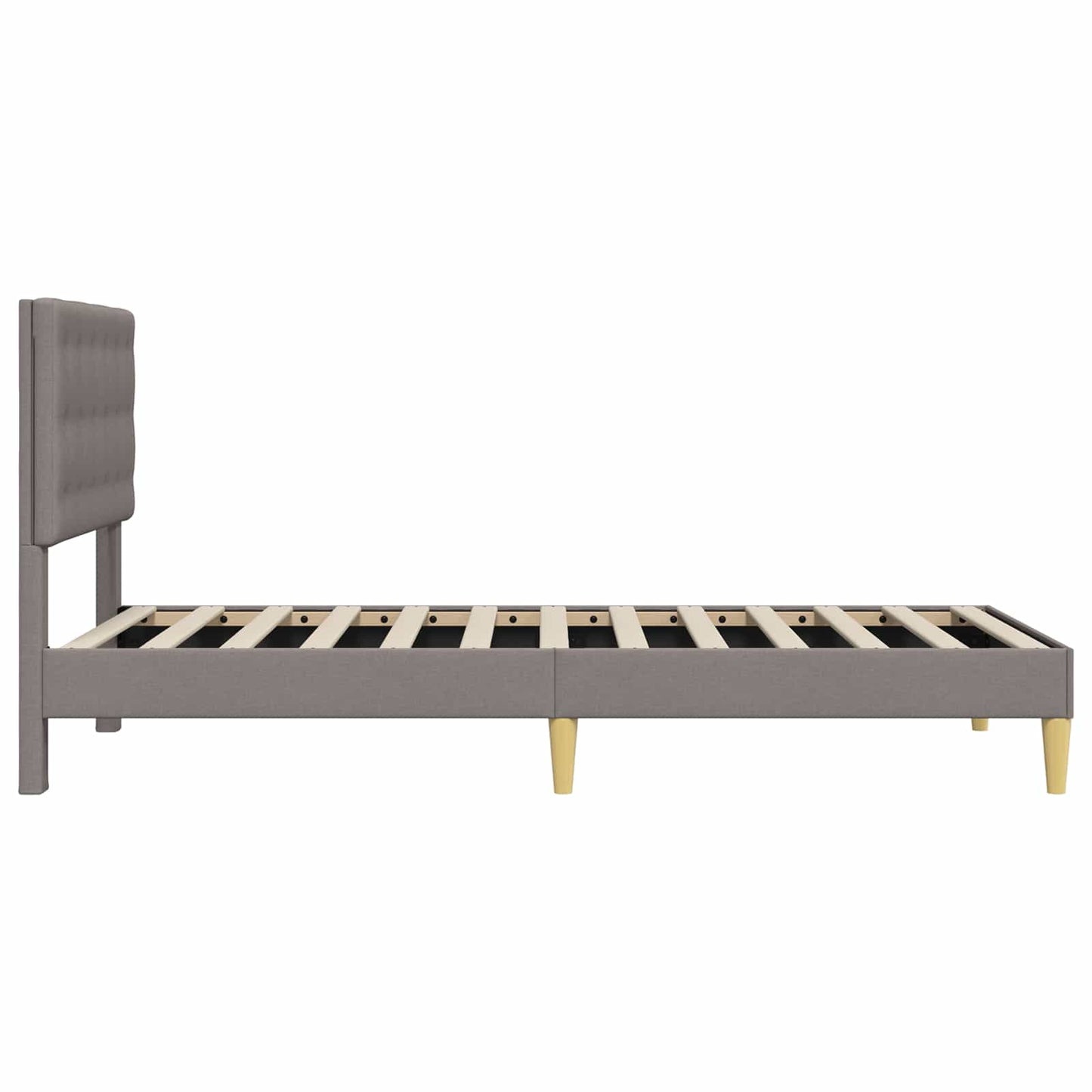 Struttura del letto con testiera Tortora 80 x 200 cm Tessuto | homemem39