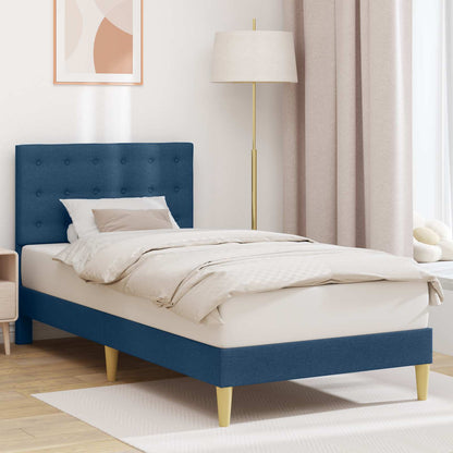 Struttura del letto con testiera Blu 80 x 200 cm Tessuto | homemem39