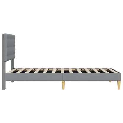 Struttura del letto Grigio Chiaro 90 x 190 cm Tessuto | homemem39