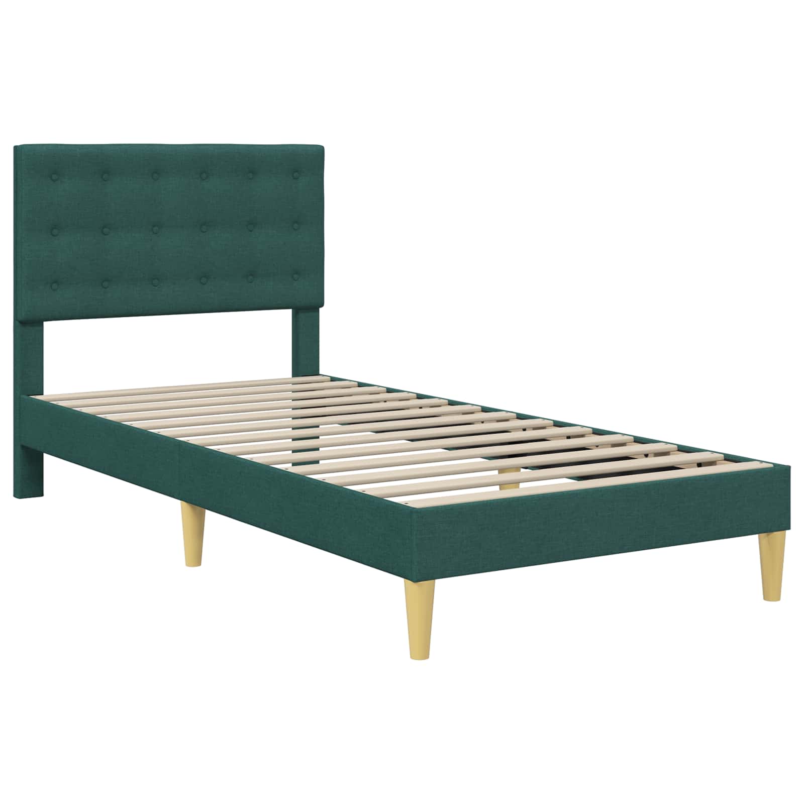 Struttura del letto Verde Scuro 90 x 190 cm Tessuto | homemem39