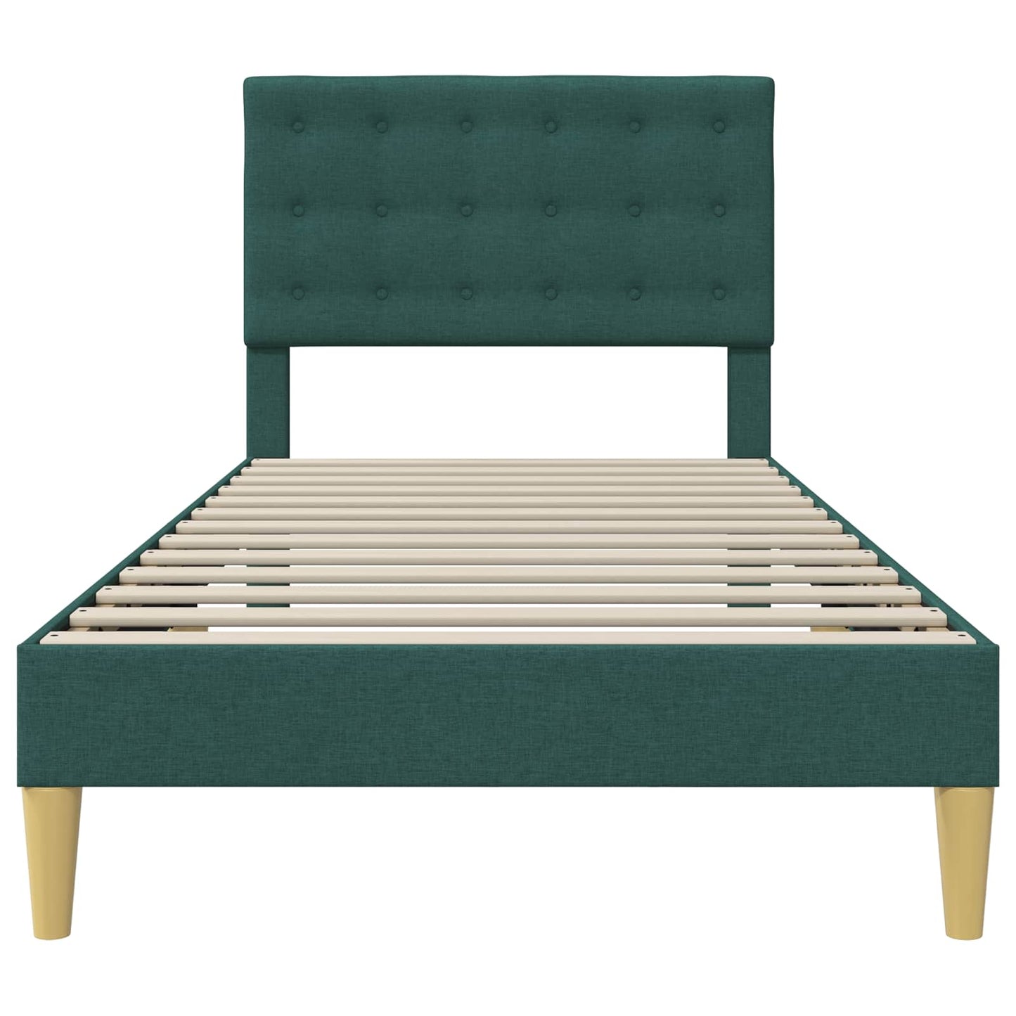 Struttura del letto Verde Scuro 90 x 190 cm Tessuto | homemem39