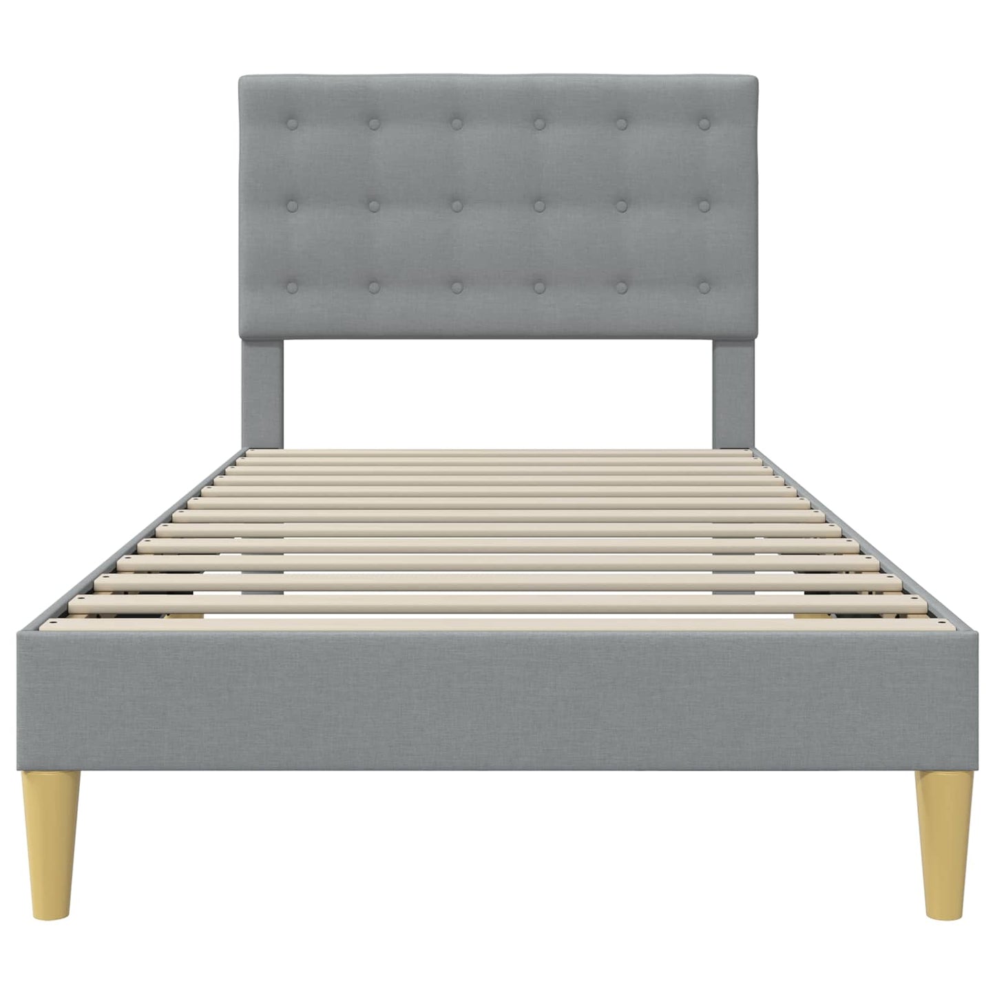 Struttura del letto Grigio Chiaro 90 x 200 cm Tessuto | homemem39