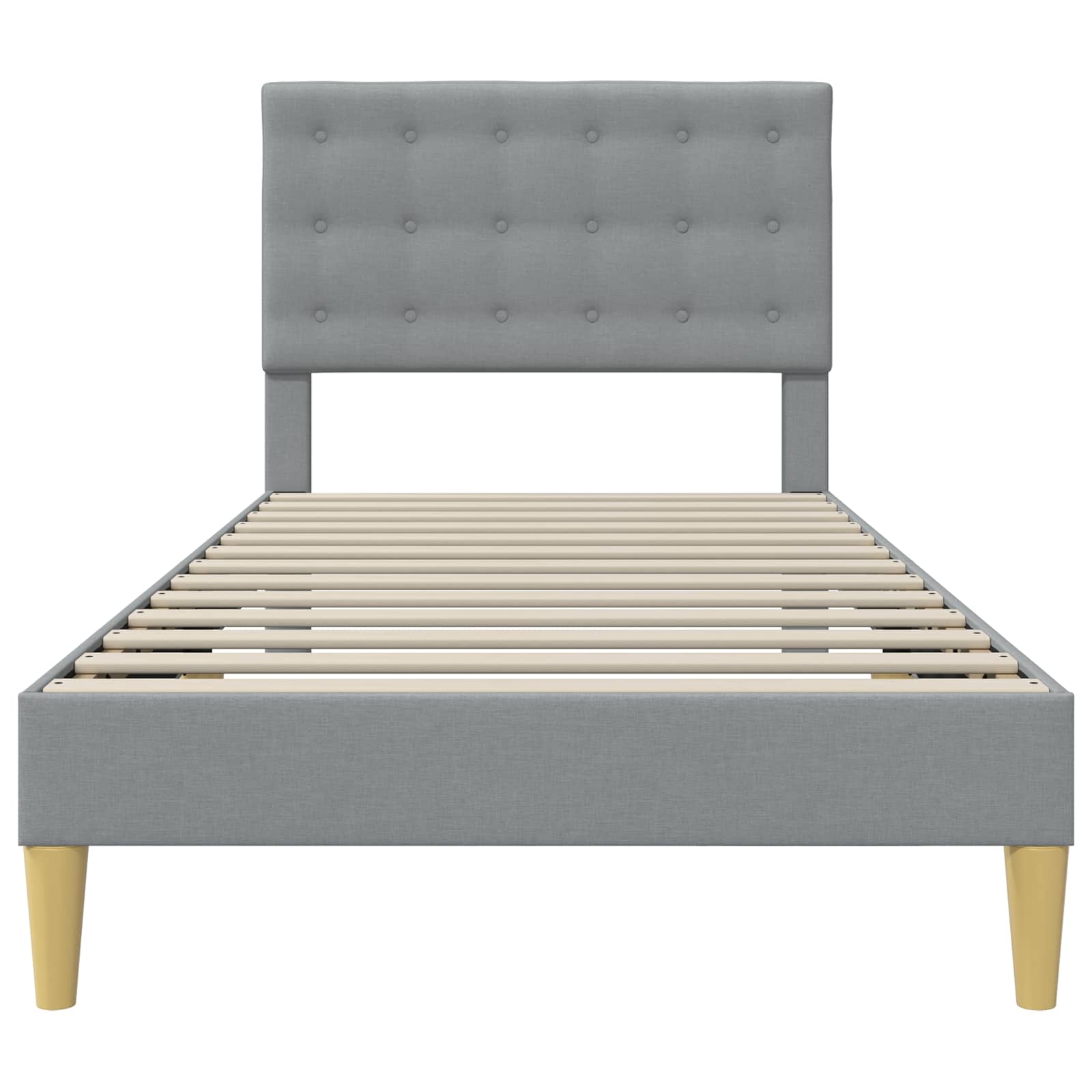 Struttura del letto Grigio Chiaro 90 x 200 cm Tessuto | homemem39
