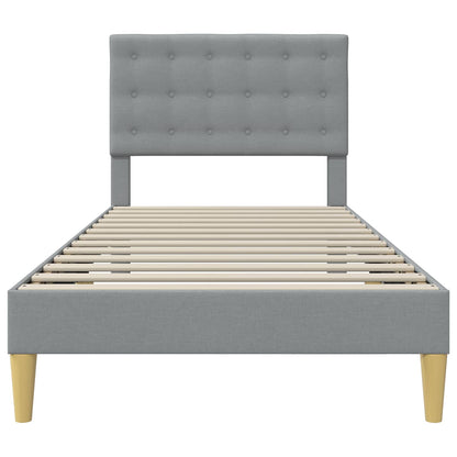 Struttura del letto Grigio Chiaro 90 x 200 cm Tessuto | homemem39