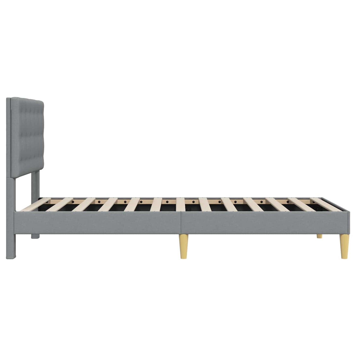 Struttura del letto Grigio Chiaro 90 x 200 cm Tessuto | homemem39