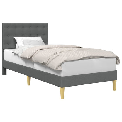 Struttura del letto Grigio Scuro 90 x 200 cm Tessuto | homemem39
