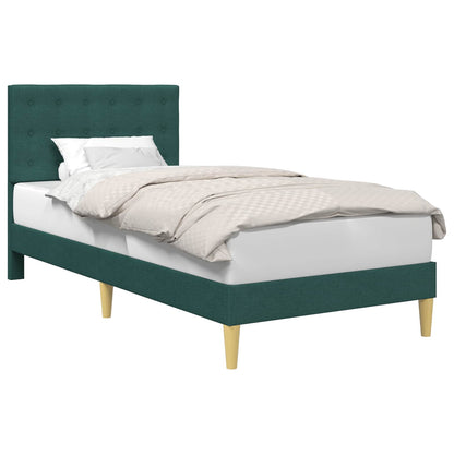 Struttura del letto Verde Scuro 90 x 200 cm Tessuto | homemem39