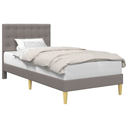 Struttura del letto con testiera Tortora 90 x 200 cm Tessuto | homemem39