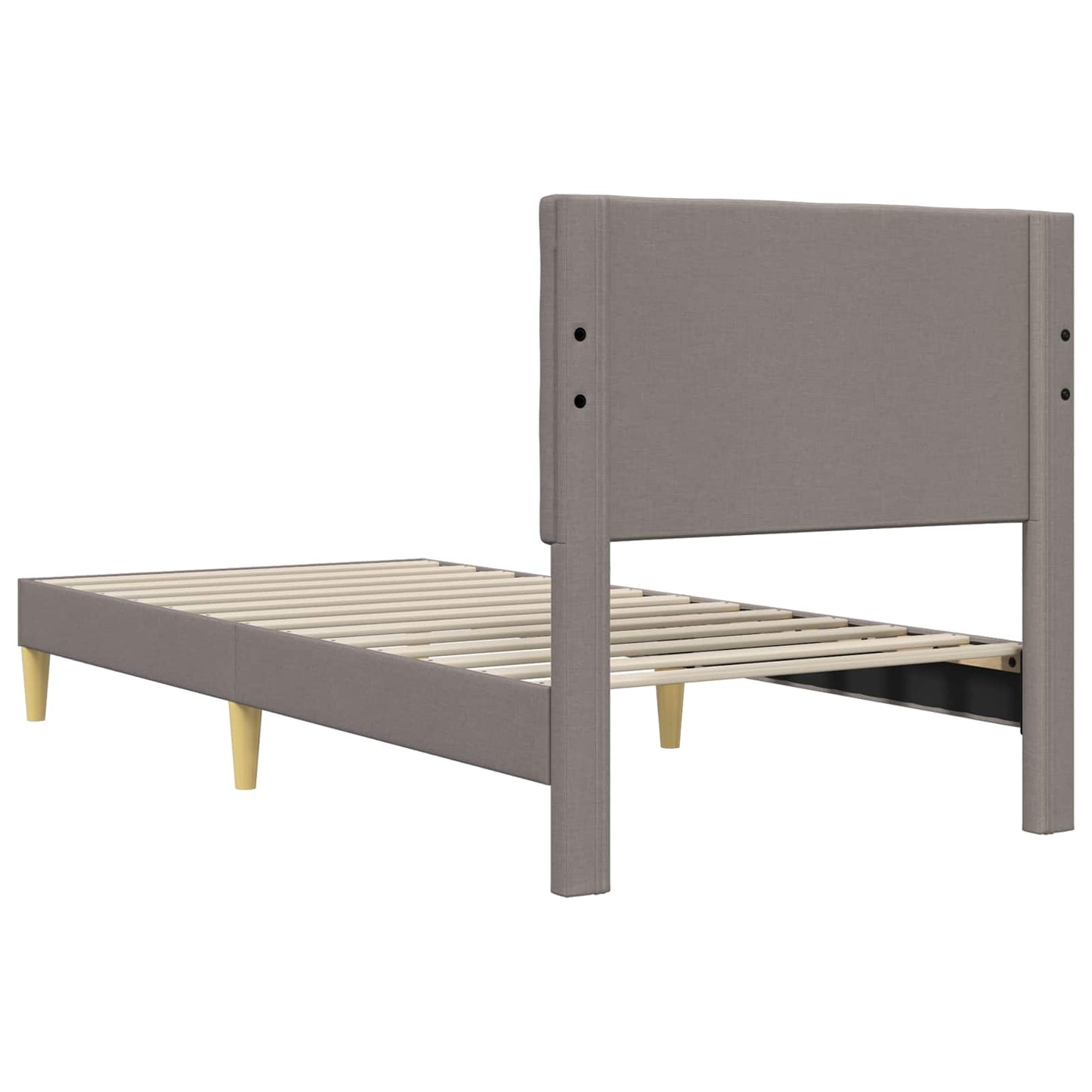 Struttura del letto con testiera Tortora 90 x 200 cm Tessuto | homemem39