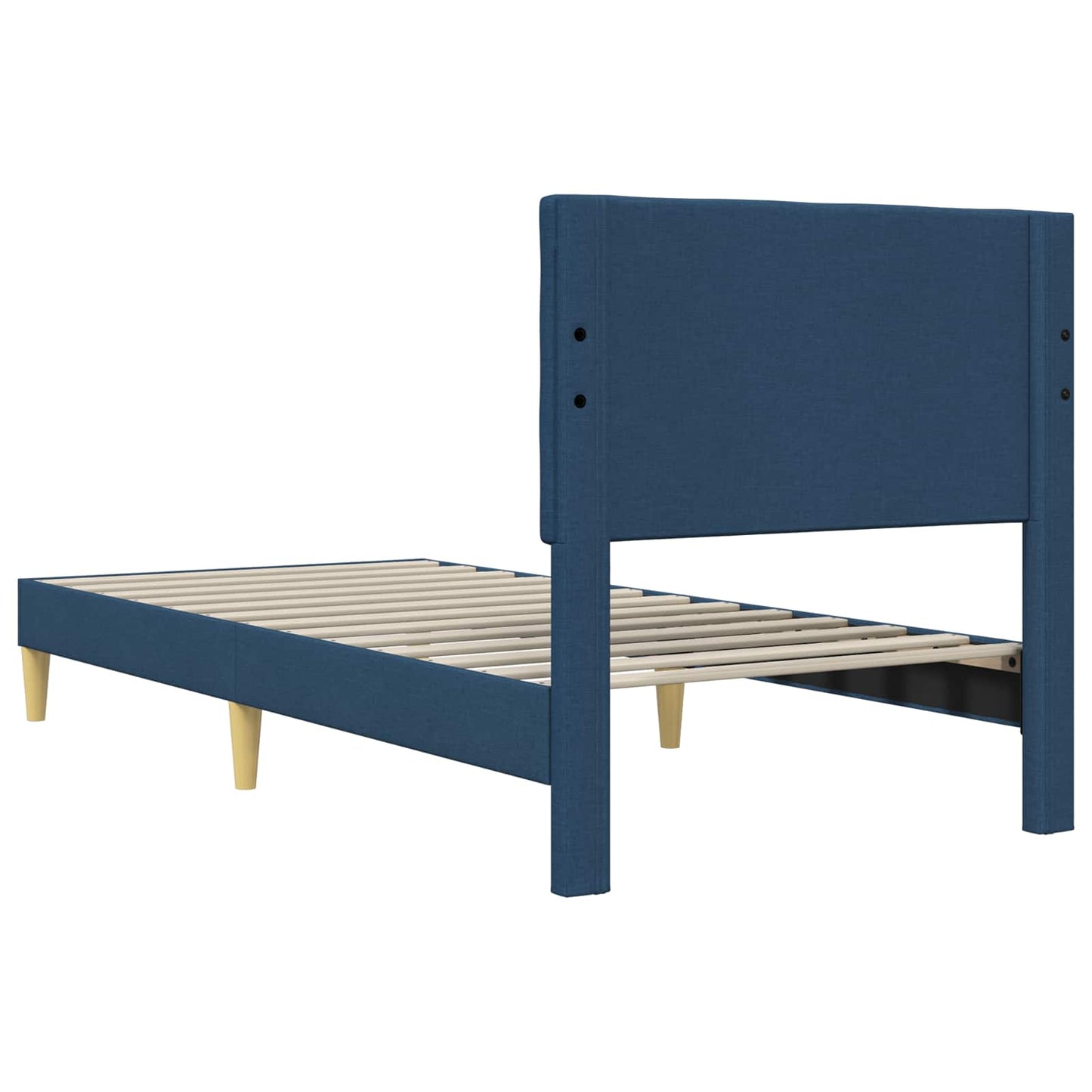 Struttura del letto con testiera Blu 90 x 200 cm Tessuto | homemem39