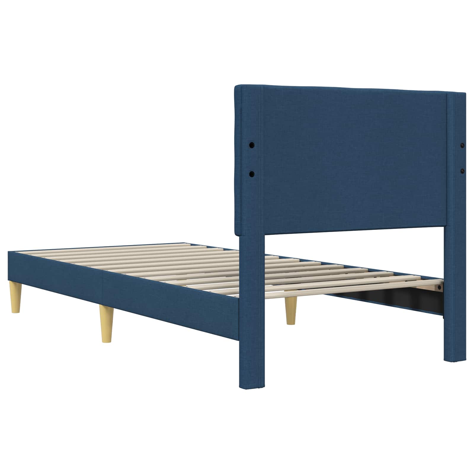 Struttura del letto con testiera Blu 90 x 200 cm Tessuto | homemem39