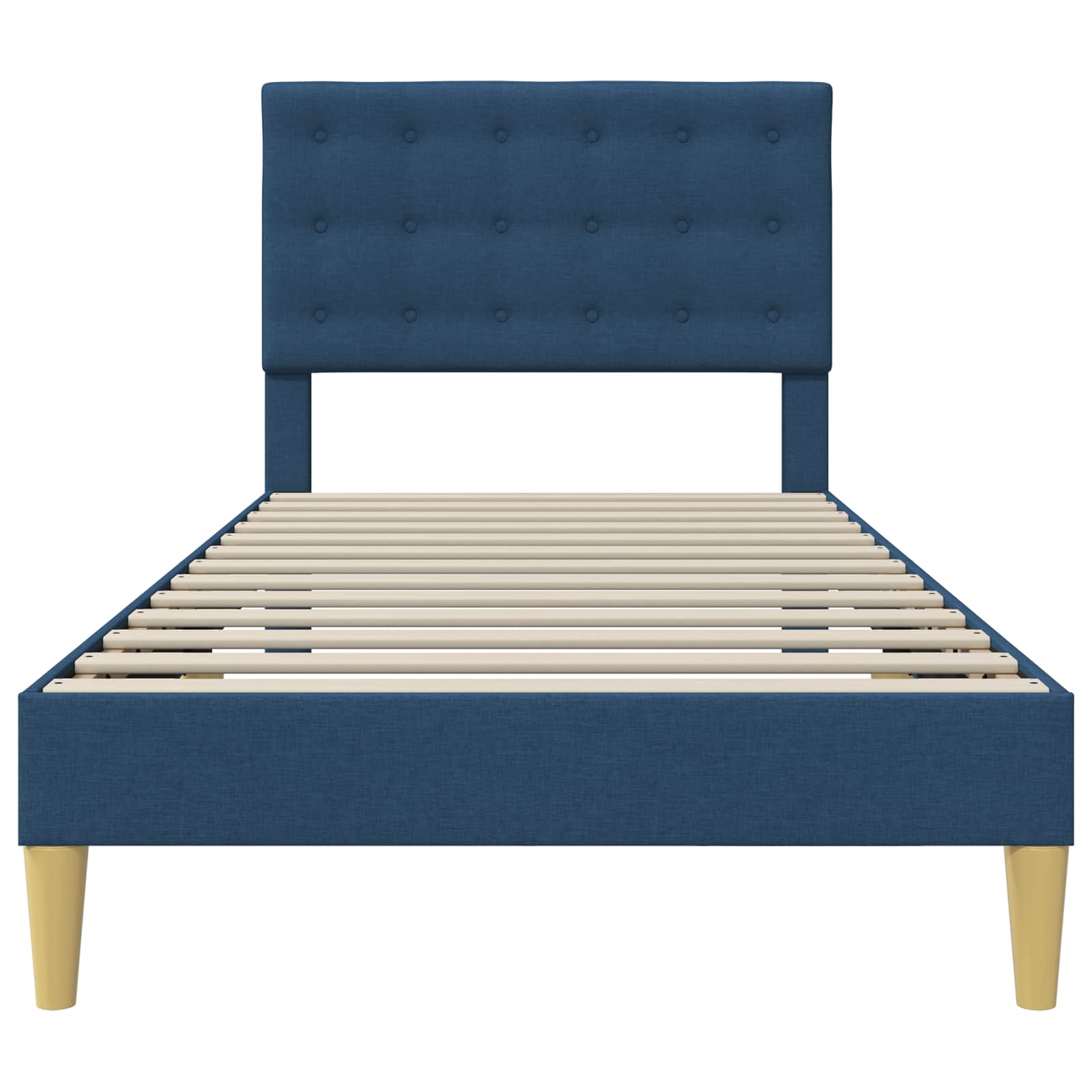 Struttura del letto con testiera Blu 90 x 200 cm Tessuto | homemem39