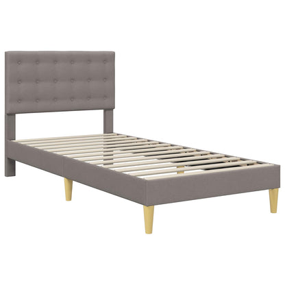 Struttura del letto con testiera Tortora 100 x 200 cm Tessuto | homemem39