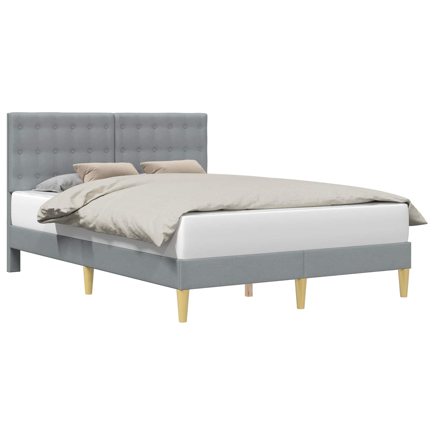 Struttura del letto Grigio Chiaro 120 x 190 cm Tessuto | homemem39