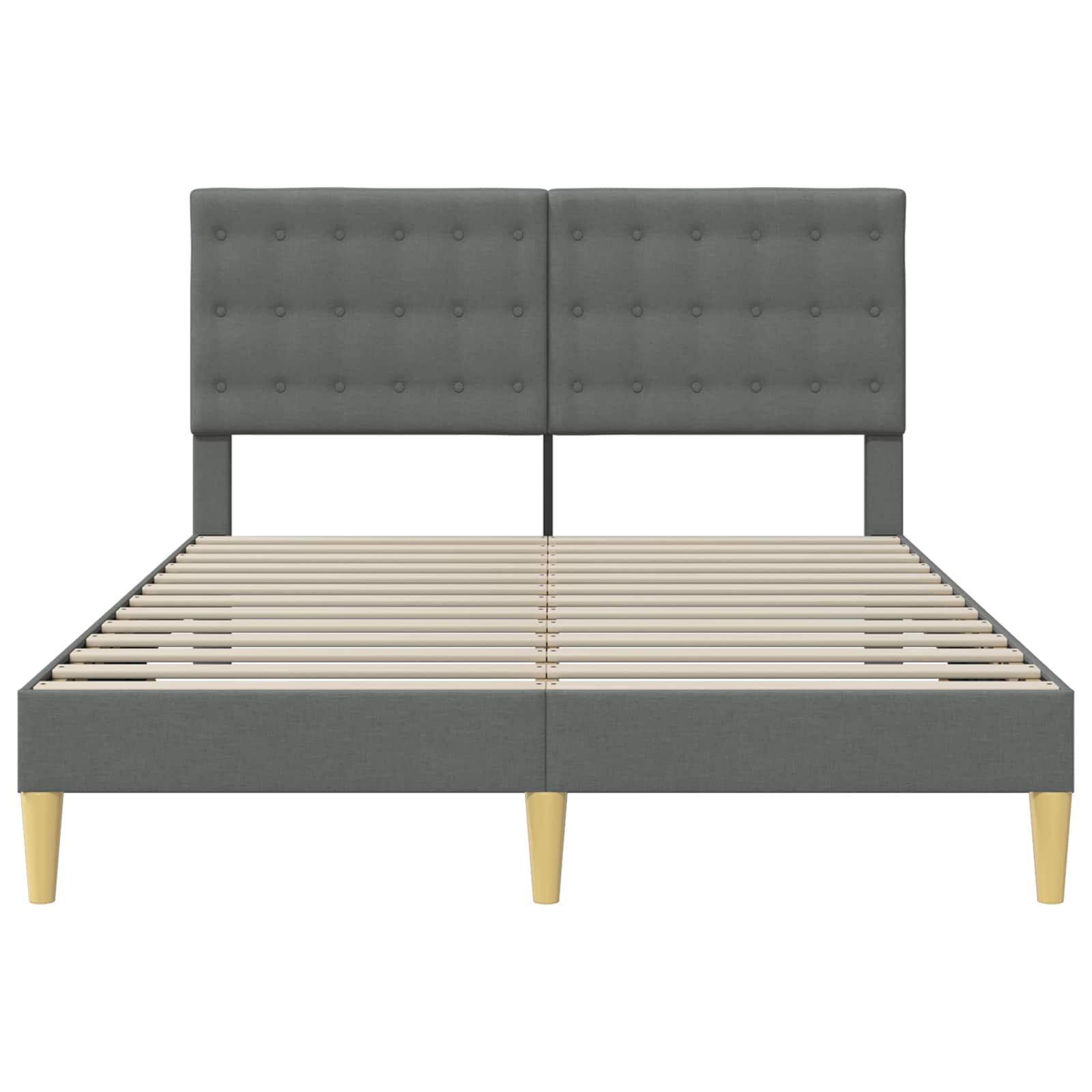 Struttura del letto Grigio Scuro 120 x 190 cm Tessuto | homemem39