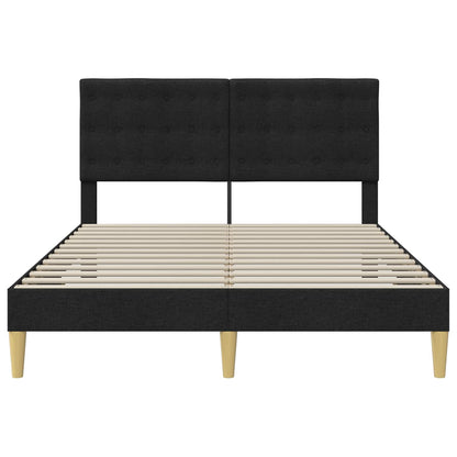 Struttura del letto con testiera Nero 120 x 190 cm Tessuto | homemem39